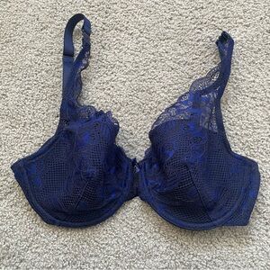 Chantelle Lace Underwire Bra - Deep Blue